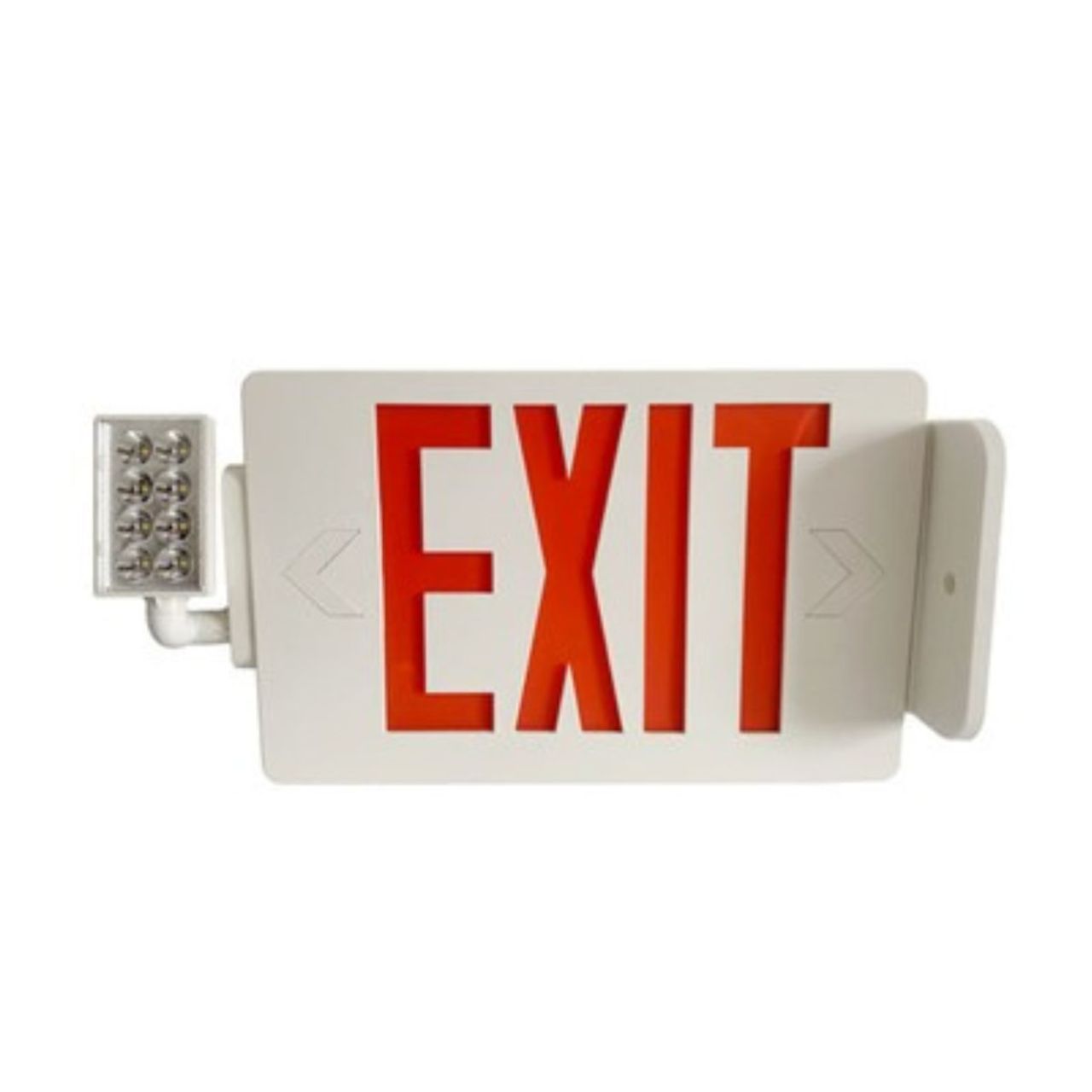 Case of 2 - LED H3 Combo Safety Exit Sign - Adjustable LED Lamp Heads - 90 Min. Emergency Operation - 120/277V - Beyond LED Technology