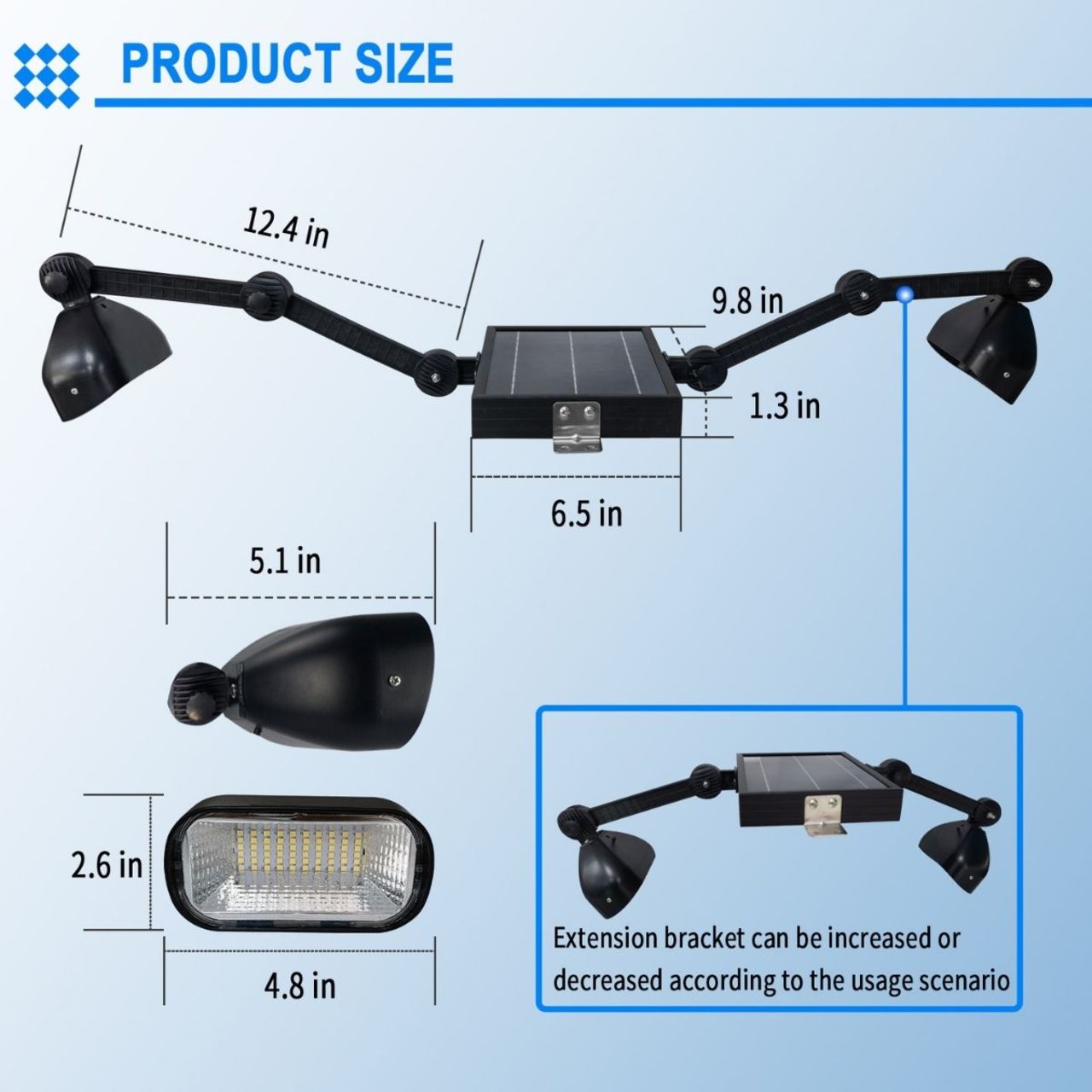 Solar LED Eco Dual Head Sign Light - 120 LEDs - LumeGen