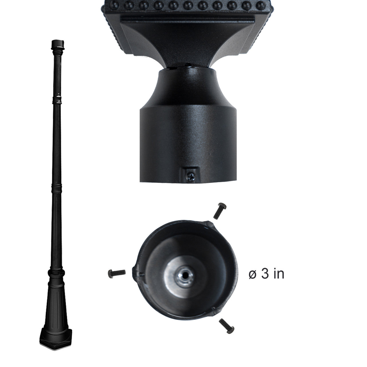 Solar LED Pagoda Lantern Light - Black - Gama Sonic