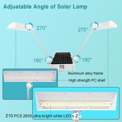 Solar LED Dual Head Sign Light - 420 LEDs - LumeGen