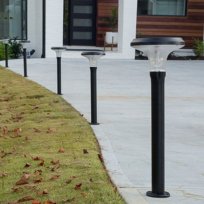 2-Pack Solar LED Vantage Bollard Pathway Light - Black Finish - Gama Sonic