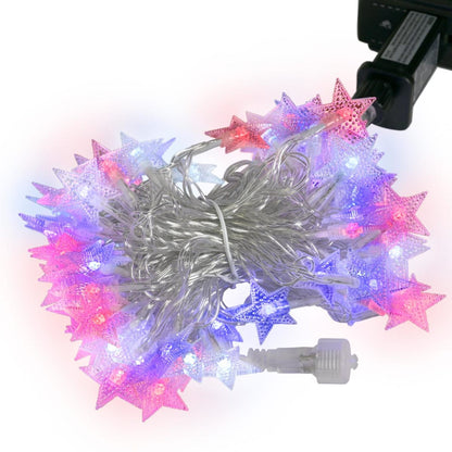 32ft. LED Star String Lights with 8 Light Modes - IP65 Waterproof Rated