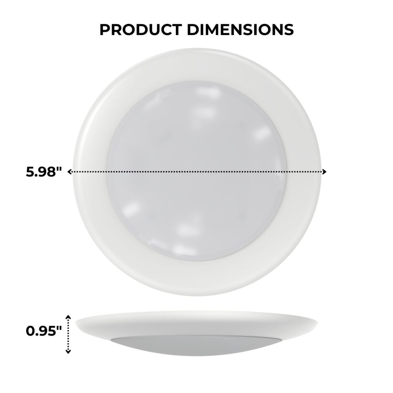 4in. LED Disc Down Light - 10W - Color Tunable 27K/30K/35K/40K/50K - Surface Mount - LumeGen