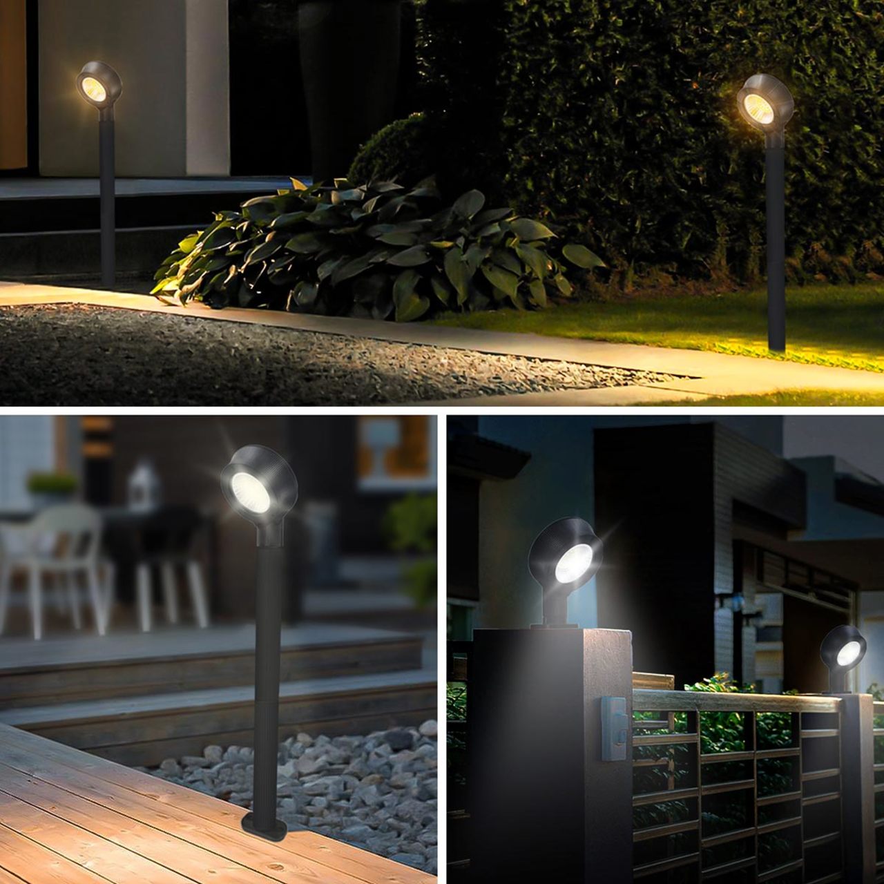 2-Pack Solar LED Pathway Light - 4 Installation Methods - LumeGen