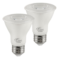 2-Pack LED PAR20 Bulbs - 7W - 500 Lumens - Euri Lighting