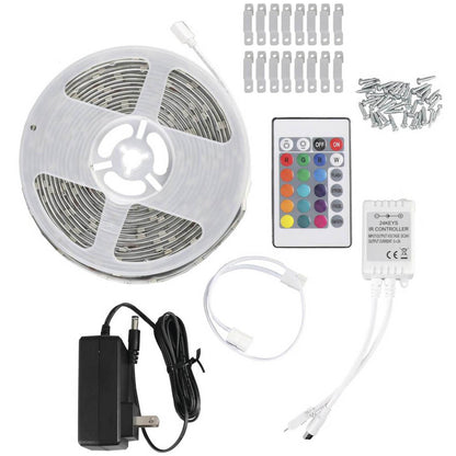 18ft. LED Color Changing RGB Tape Light - 11.5W - 500 Lumens - with Remote Control - Pinegreen Lighting