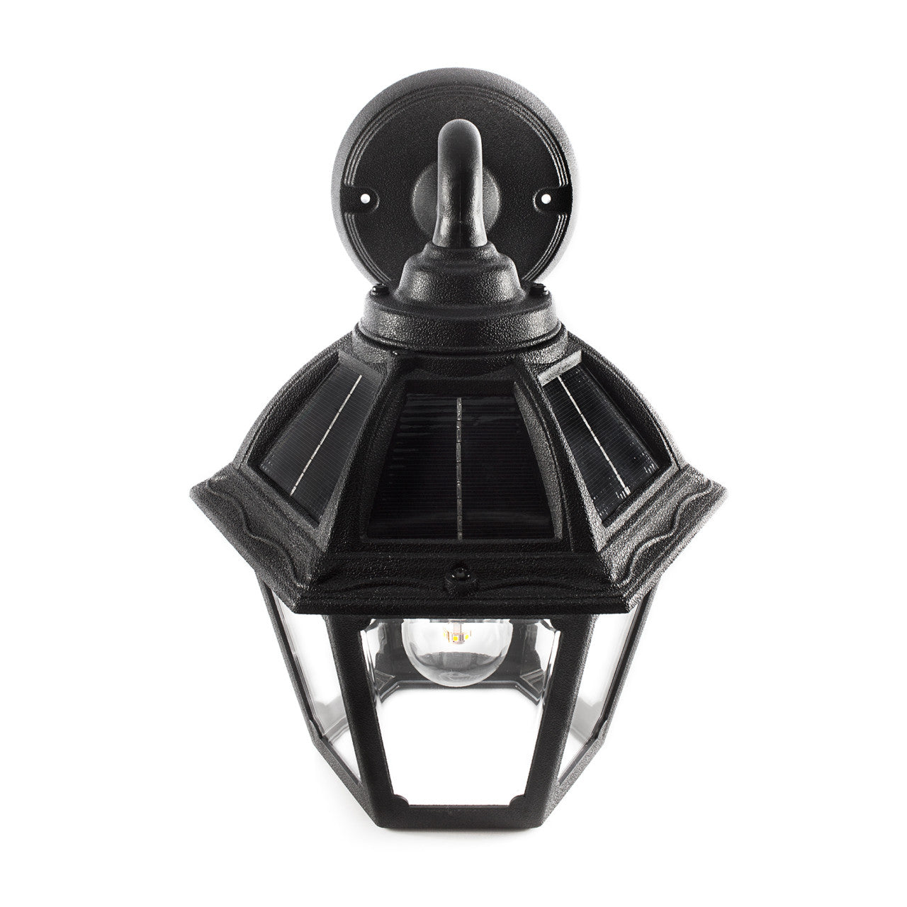 Solar LED Polaris Wall Light - 130 Lumens - 2700K - Black Finish - Gama Sonic