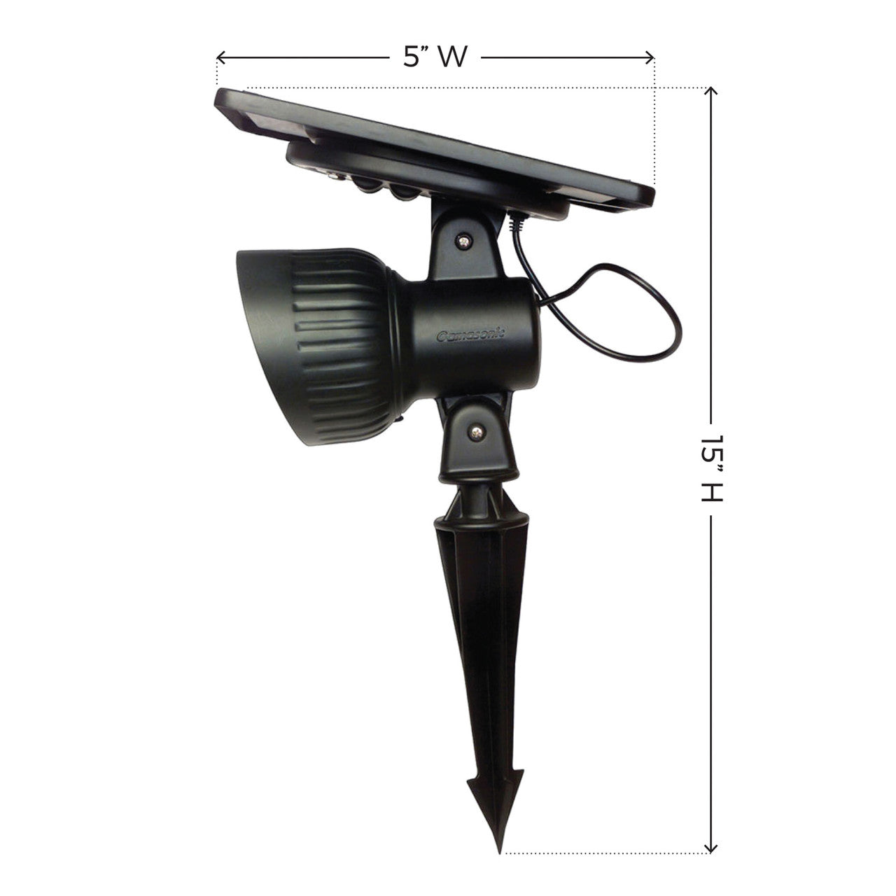 Solar LED Progressive Spot Light - Black - Gama Sonic