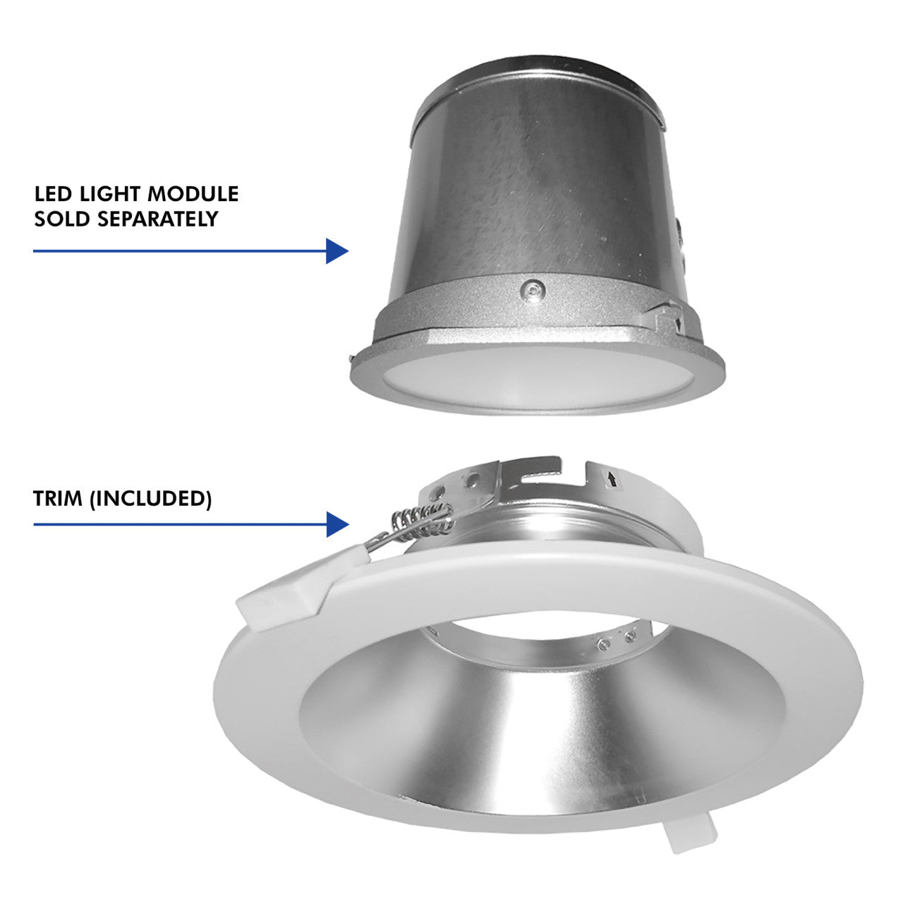 Case of 6 - 4in. VersaFlex Series Recessed Trim - White - Beyond LED Technology