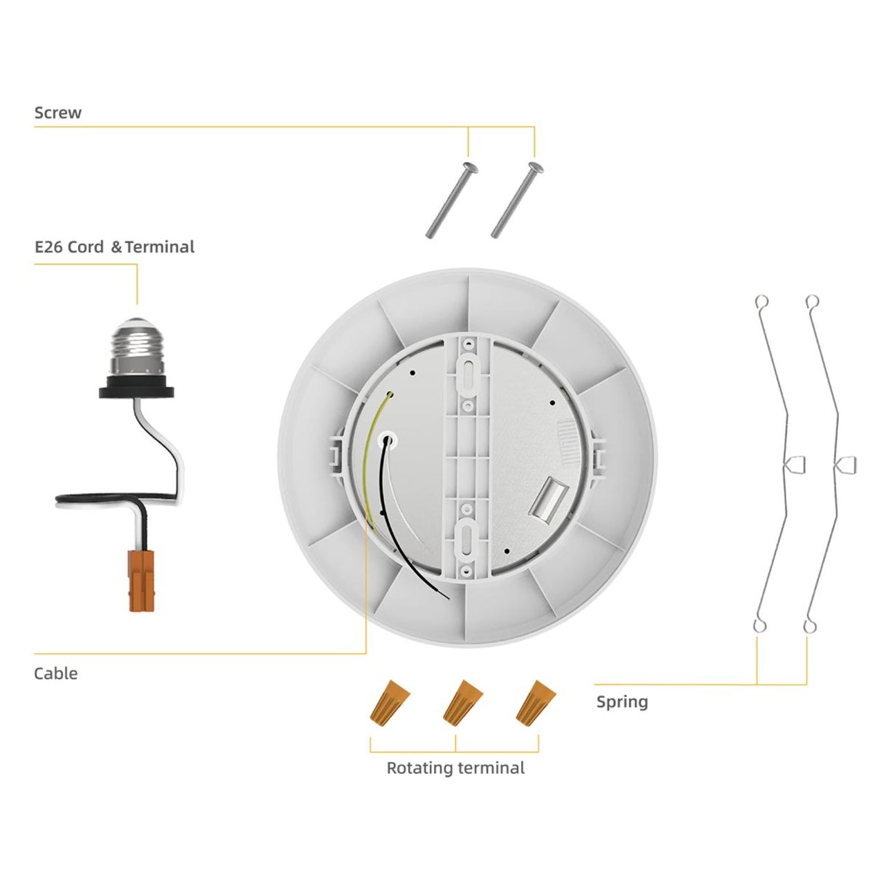 2-Pack - 6in. LED Color Tunable Disc Downlight - 10W - 1000 Lumens - 27K/30K/40K/50K/60K