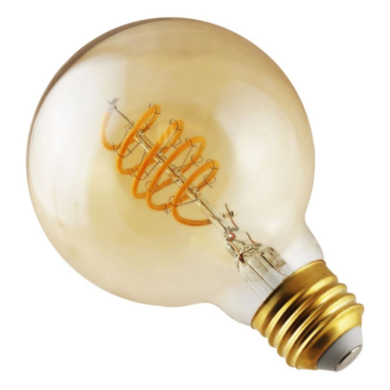 LED G25 Filament Bulb - 4.5W - 250 Lumens - 2200K - Amber Glass - Euri Lighting