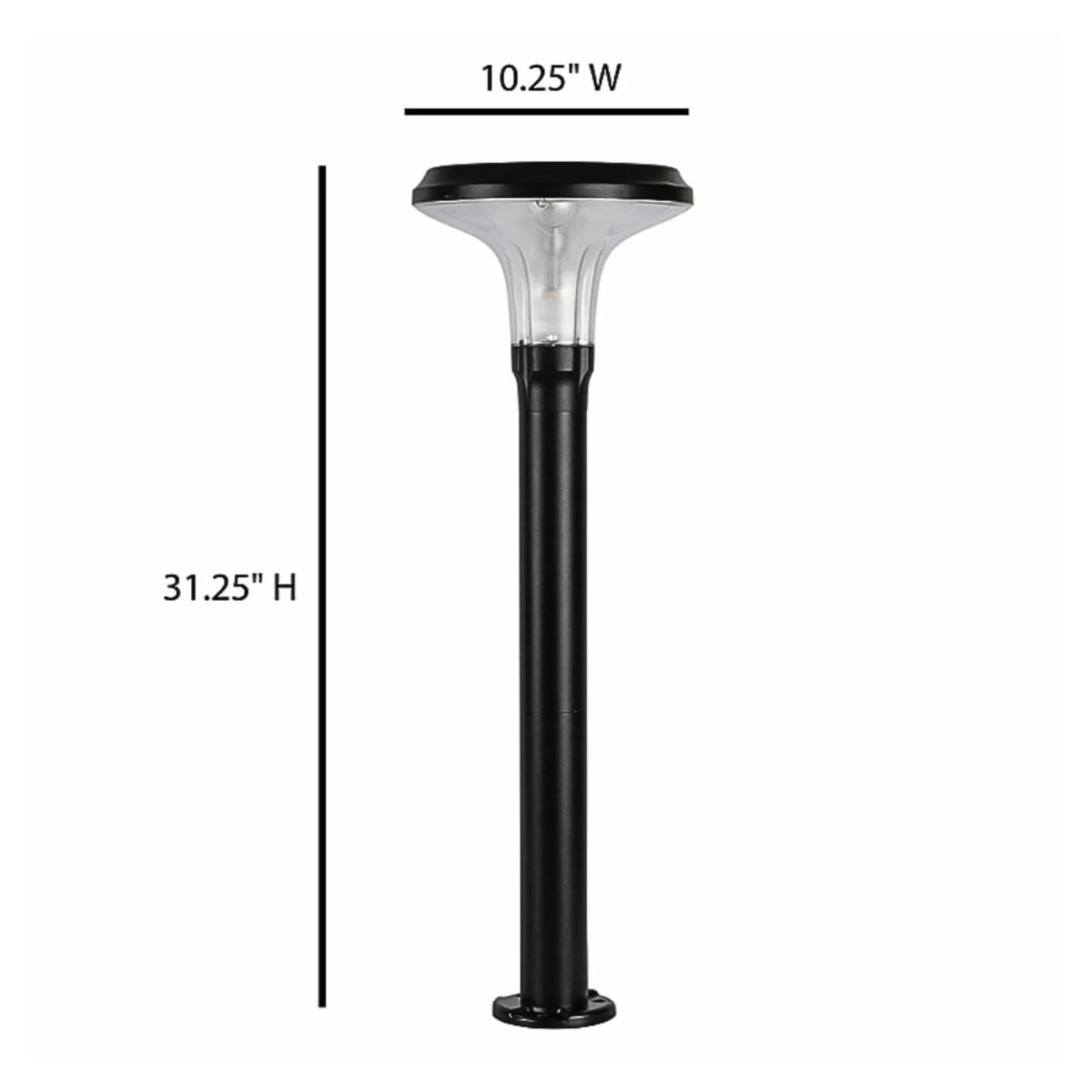 2-Pack Solar LED Vantage Bollard Pathway Light - Black Finish - Gama Sonic