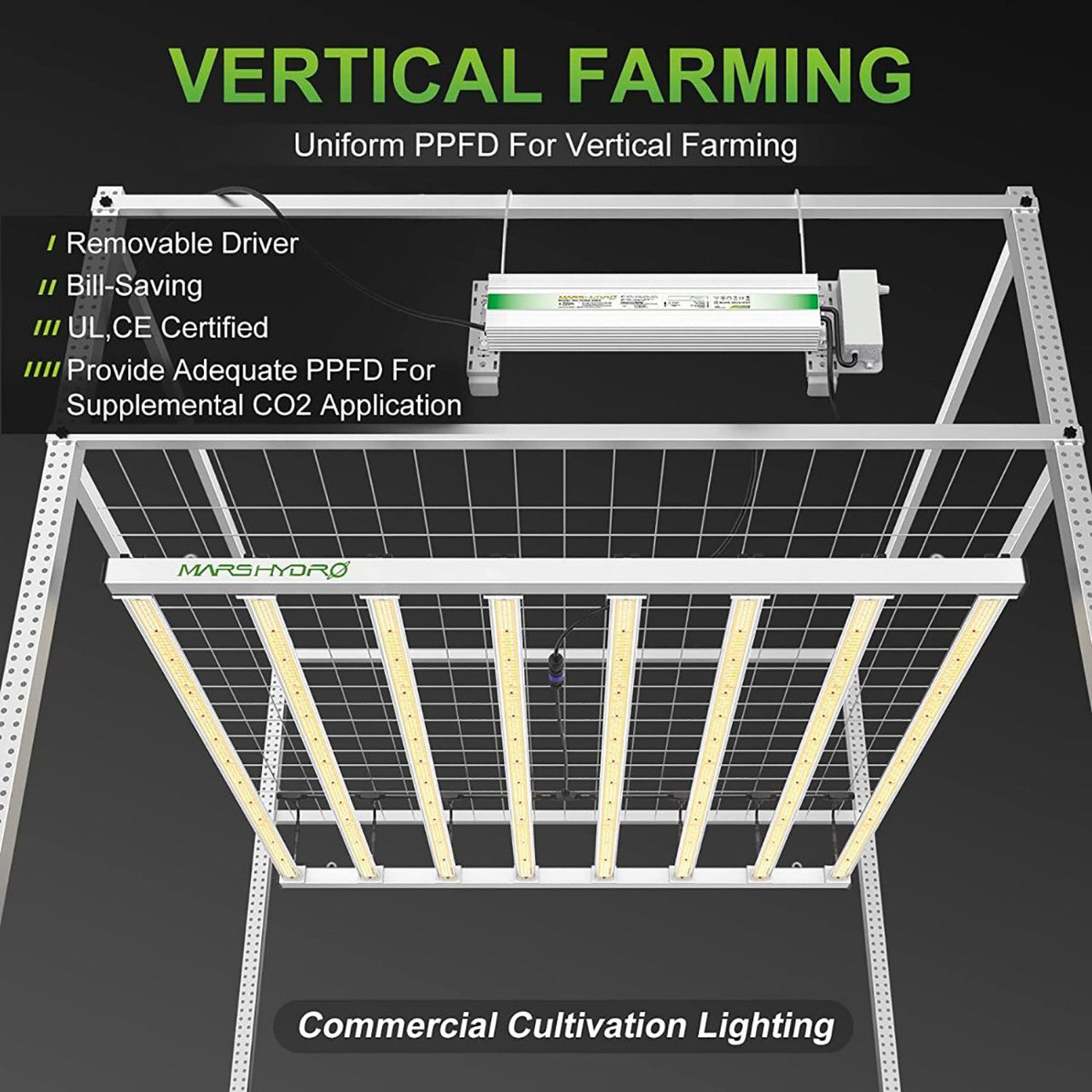 LED Full Spectrum Adjustable Indoor Grow Light - 480W - Mars Hydro