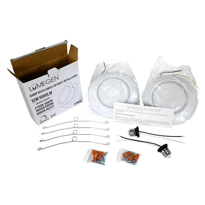 2-Pack - 6in. LED Color Tunable Disc Downlight - 10W - 1000 Lumens - 27K/30K/40K/50K/60K