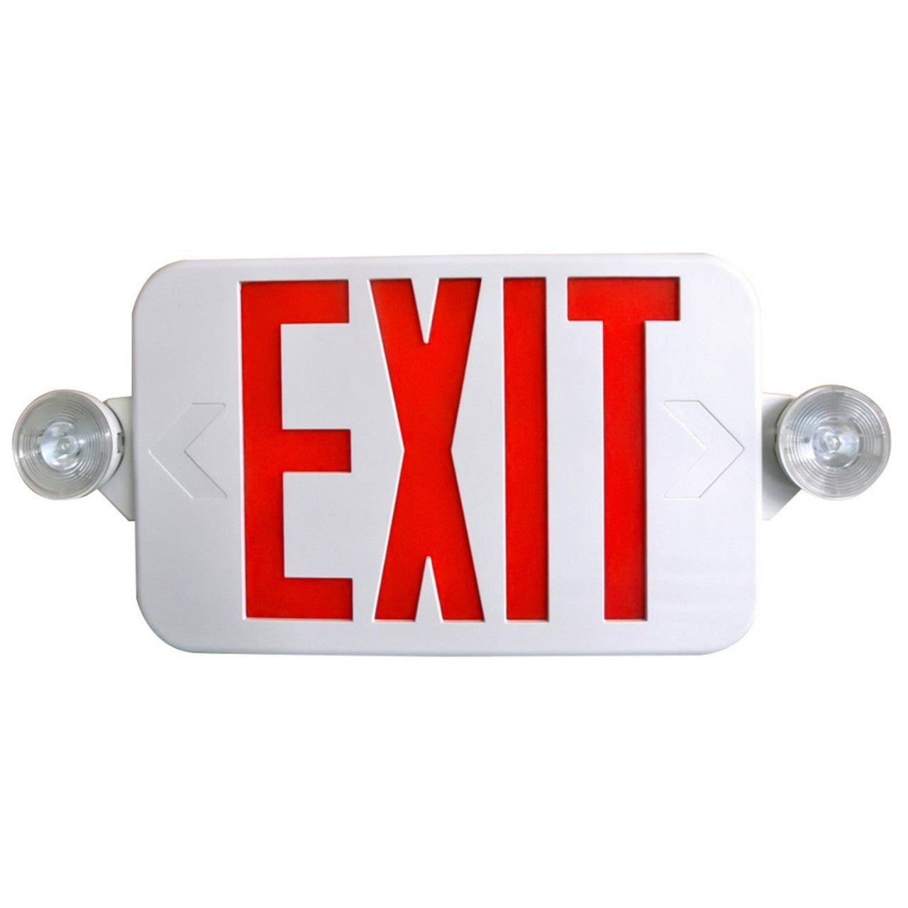 LED Low Profile Exit & Emergency Combo Sign - High Lumen - Red/Green Letters - 90 Min. Emergency Runtime - LumeGen