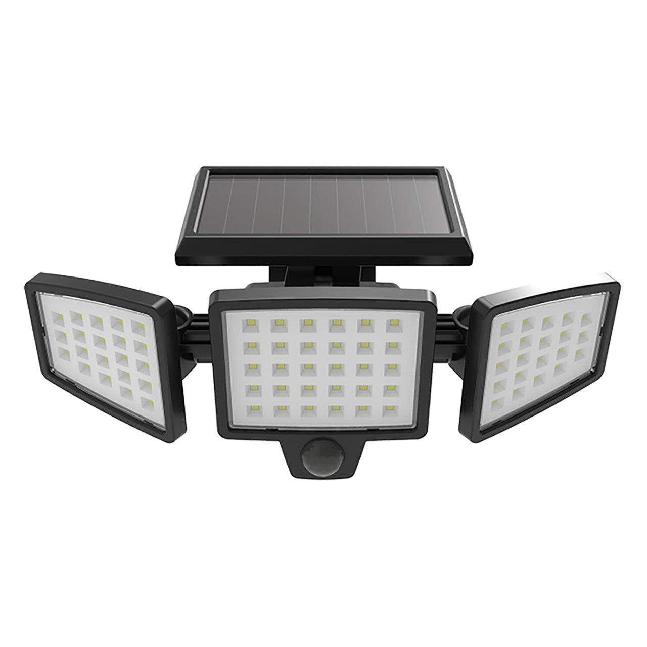 Solar LED 3-Head Security Light - 10W - 1500 Lumens - 5000K - Pinegreen Lighting