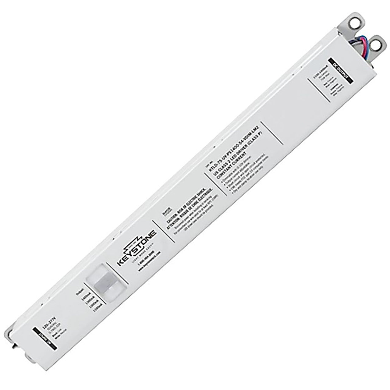 LED Power Selectable Constant Current LED Driver - 75W - 30-54V Output Voltage - Dimmable - Keystone