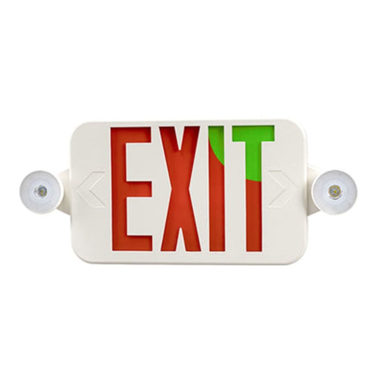 Case of 2 - LED H5 Exit & Safety Sign - Switchable Color Lens Red & Green - Beyond LED Technology