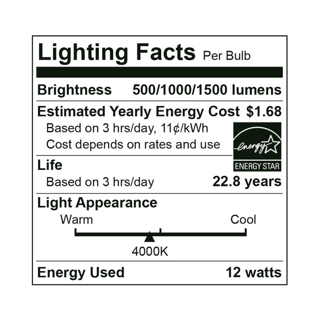 CASE OF 24 - LED 3-Way A19 Bulb - 4W/8W/12W - Euri Lighting