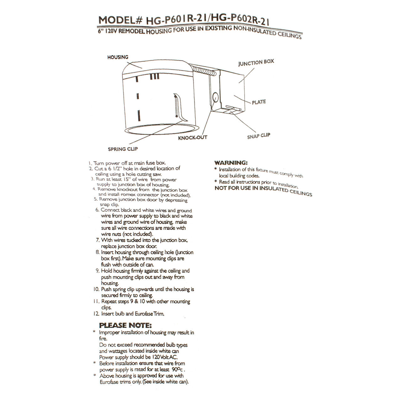 6" Remodel Housing - Non-IC