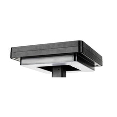 Solar LED Contemporary Square Post Light Head - Black Finish - Gama Sonic