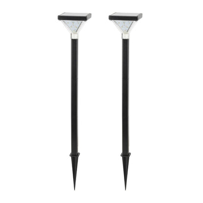 2-Pack Solar LED Luxor Pathway Light - Black Finish - Gama Sonic