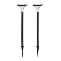 2-Pack Solar LED Luxor Pathway Light - Black Finish - Gama Sonic