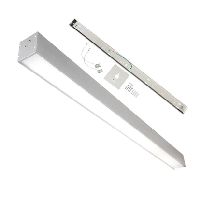 Surface Mount LED 4ft. Linear Light - 40 Watt - Color Tunable 3000K/4000K/5000K - Silver Lamp Body - LumeGen