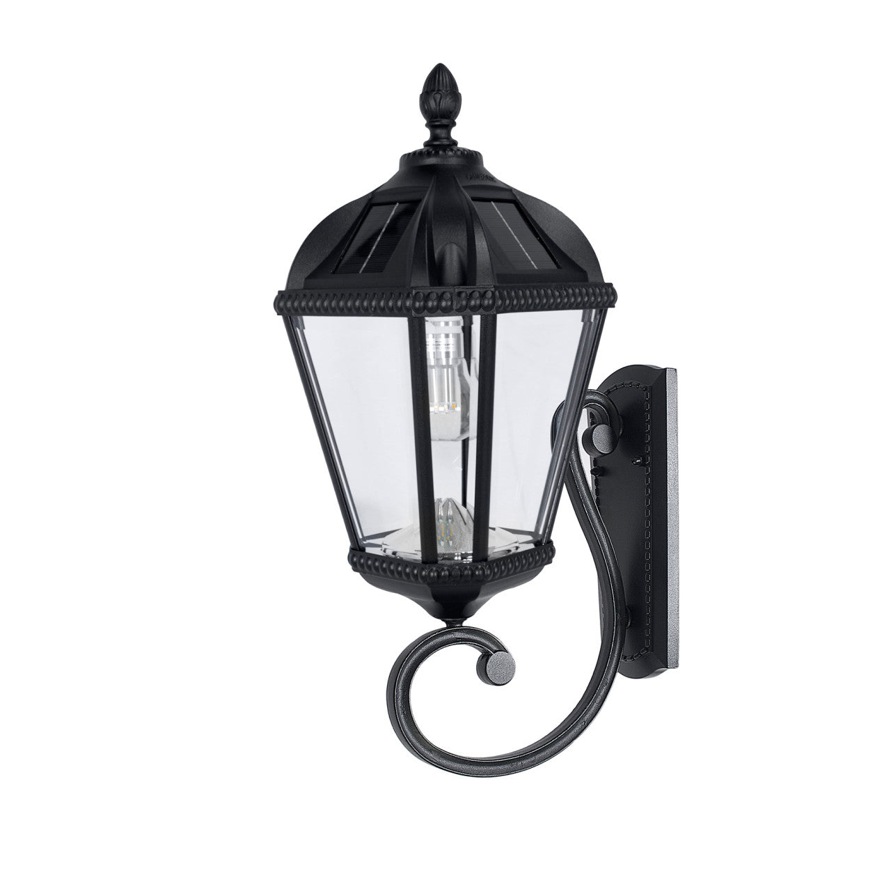 Solar LED Royal Bulb Lantern Light - Black - Gama Sonic