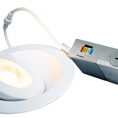 4in. LED Color Tunable Gimbal Downlight - 9W - 650 Lumens - 2700K/3000K/3500K/4000K/5000K - Euri Lighting