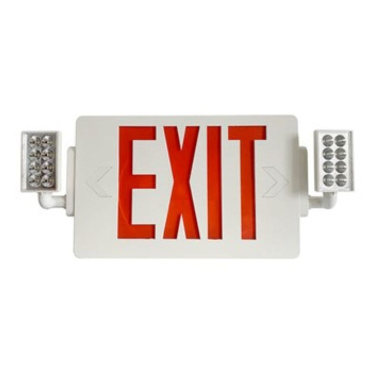 Case of 2 - LED H3 Combo Safety Exit Sign - Adjustable LED Lamp Heads - 90 Min. Emergency Operation - 120/277V - Beyond LED Technology