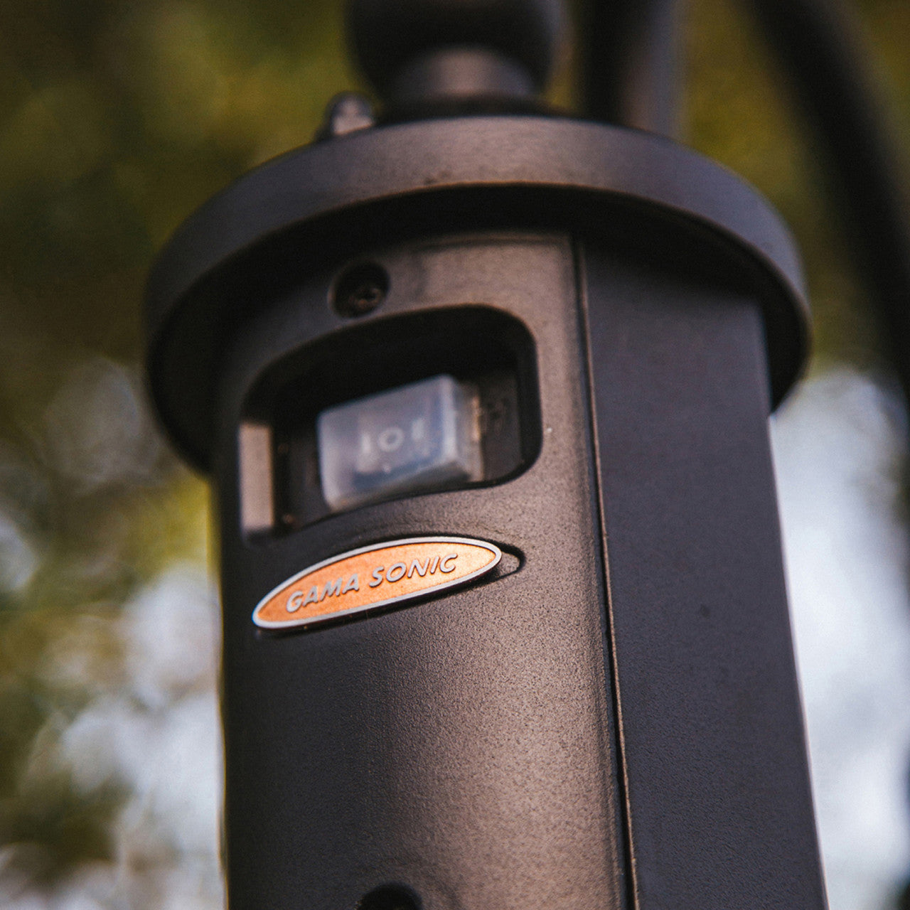 Solar LED Everest Post Light - Black - Gama Sonic