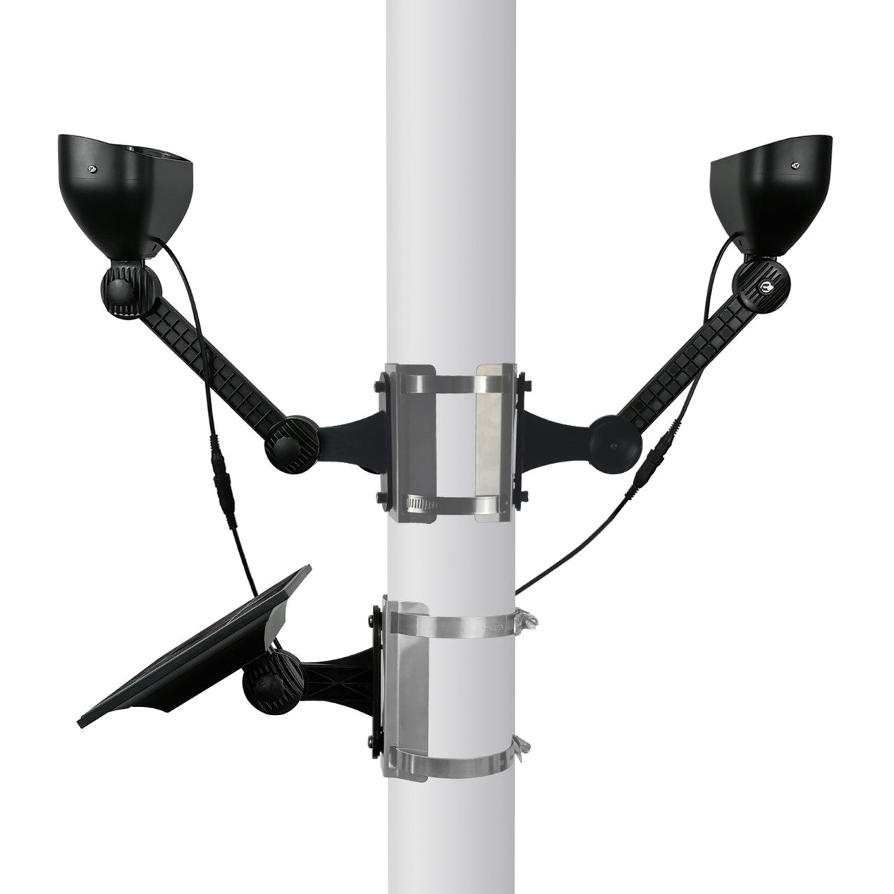 Solar LED Dual-Head Flagpole Light - 640 Lumens - LumeGen