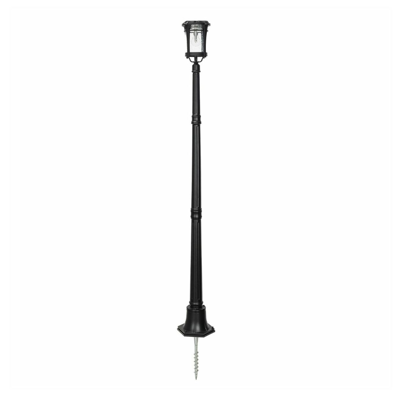 Aurora Bulb Post Lamp with EZ Anchor - 50 Lumens - Black Finish - Gama Sonic