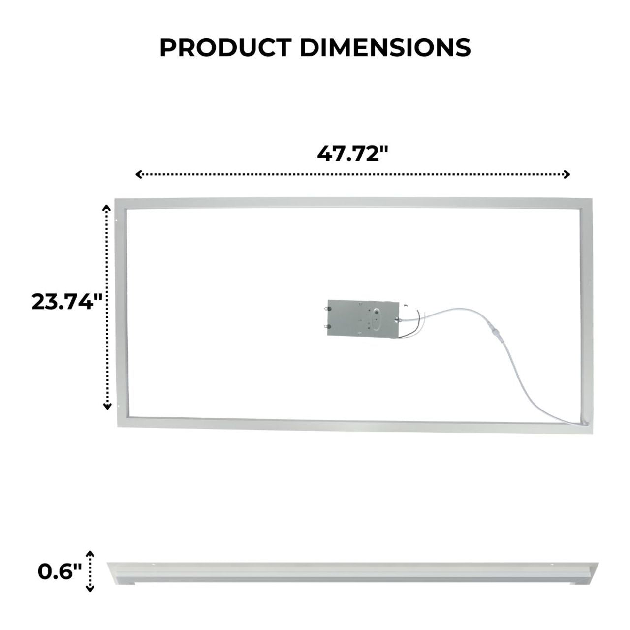 Case of 4 - 2x4 LED Panel Frame Light - Wattage Adjustable 20W/30W/40W/50W/55W - 5 Color Tunable - LumeGen