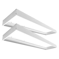 Case of 2 - LED 1x4 Flat Panel Surface Mount Fixture by Euri Lighting