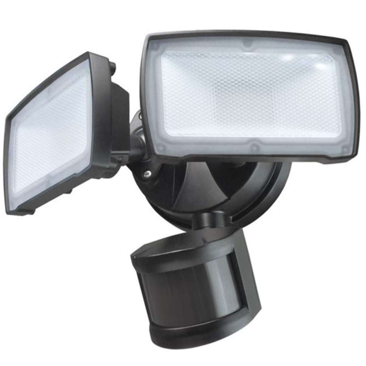 Bronze Motion-Activated LED 2-Head Flood Light - 25W - 2100 Lumens - 5000K - Good Earth