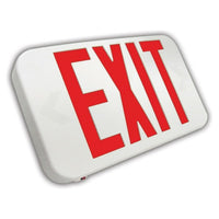 LED Compact Thermoplastic Exit Sign with Self Diagnostics - 90 Min. Emergency Runtime - 120/277V - LumeGen