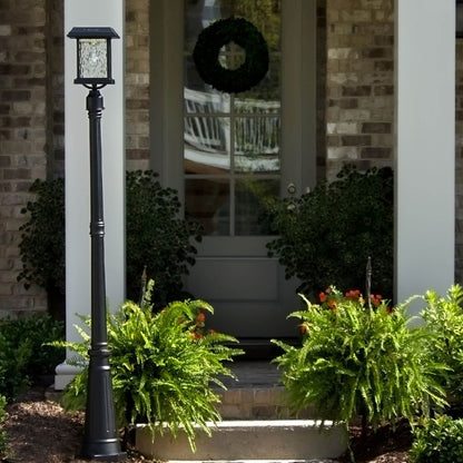 Solar LED Aspen Post Light - 120 Lumens - 2700K - Black Finish - Gama Sonic