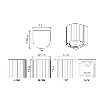 Artisan Concrete Collection Corinthian Wall Sconce Fixture - E26 Socket - Euri Lighting