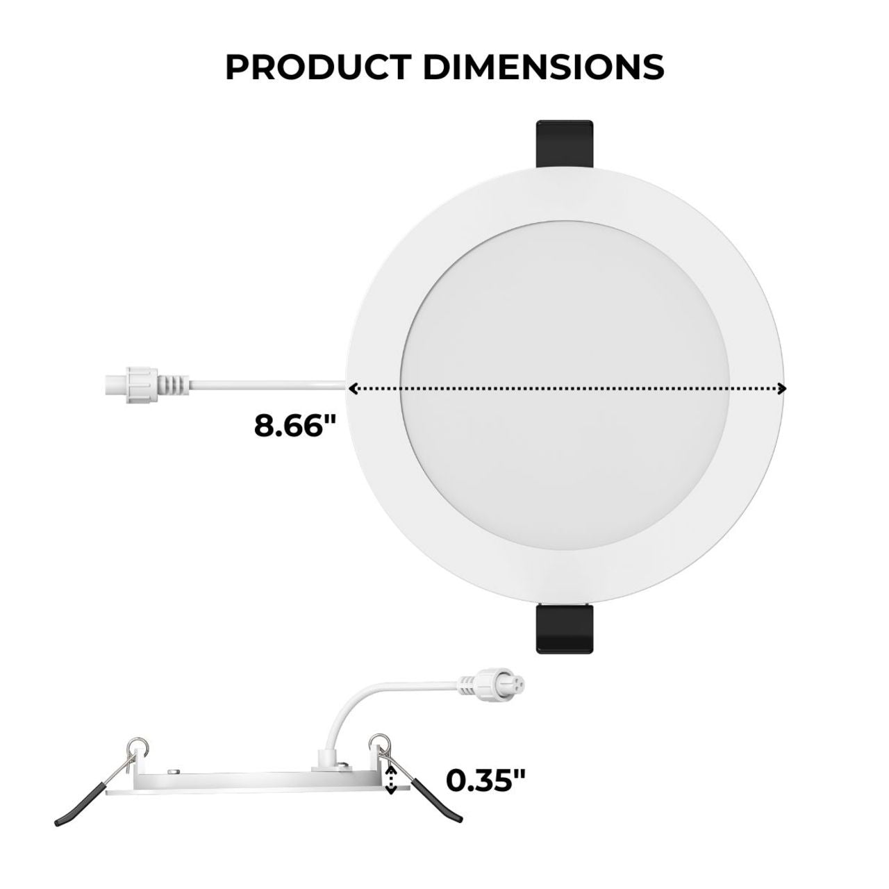 8in. LED Ultra-Slim Recessed Down Light - 18W - Color Tunable 27K/30K/35K/40K/50K - LumeGen