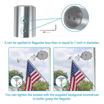 Solar LED Mini Flagtop Pole Light - 270 Lumens - LumeGen