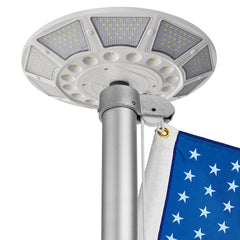 Solar LED Flagtop Pole Light - Super-Bright 2600 Lumens - LumeGen