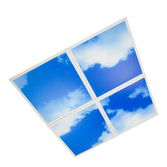 Case of 4 - 2x2 LED Flat Panel Light Cloud Design - 5 Wattage Adjustable - 5 Color Tunable - LumeGen