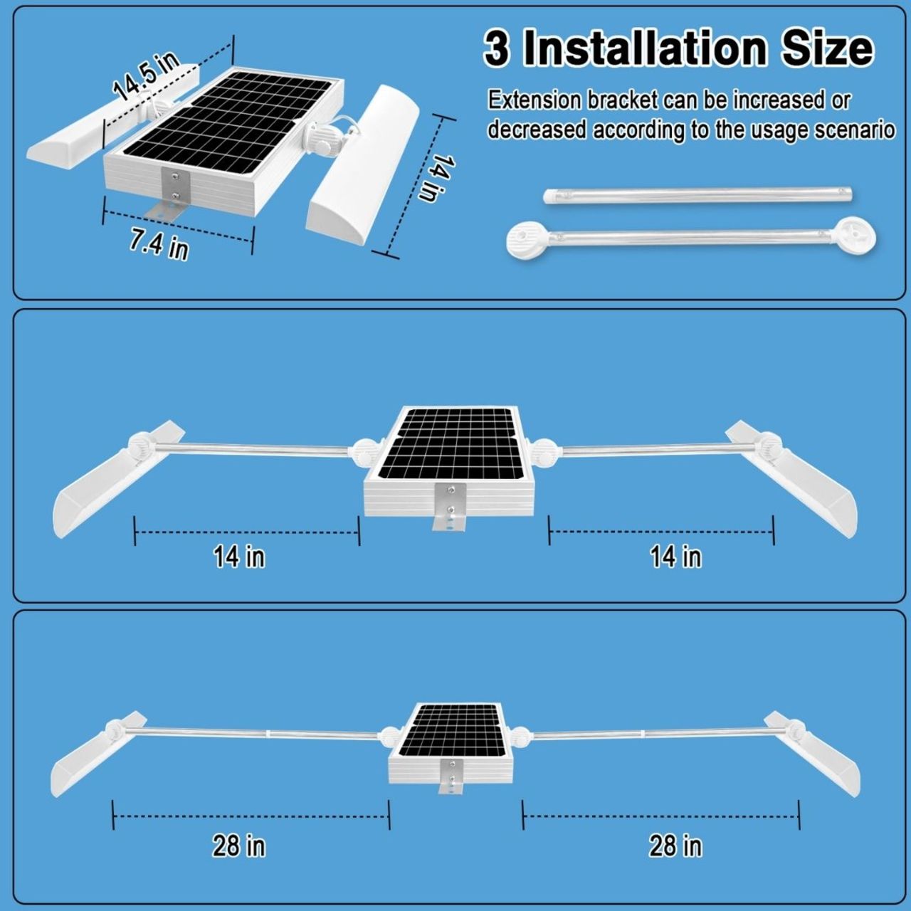 Solar LED Dual Head Sign Light - 420 LEDs - LumeGen