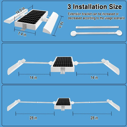 Solar LED Dual Head Sign Light - 420 LEDs - LumeGen