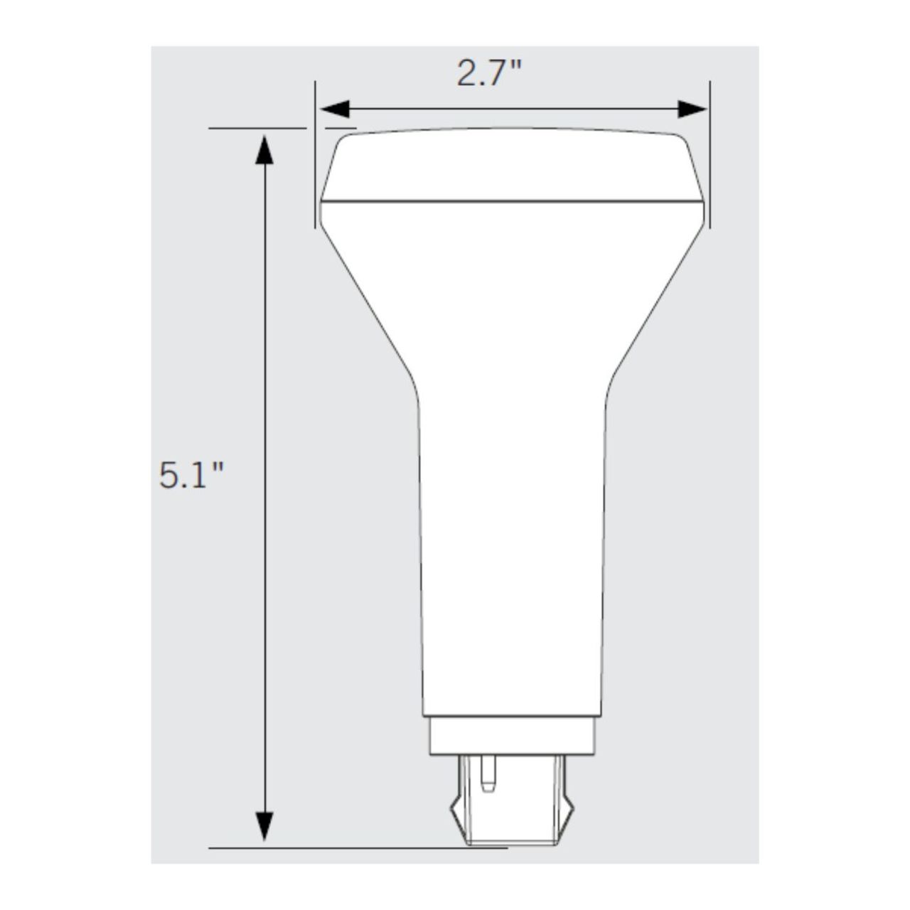 LED 4-Pin Vertical PL Lamp - CFL Ballast Compatible - 9.5W - Color Tunable 3000K/3500K/4000K - Keystone