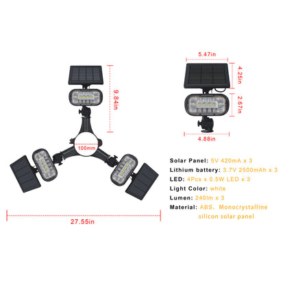 LumeGen Ultra Solar Flagpole Light - 3 Head