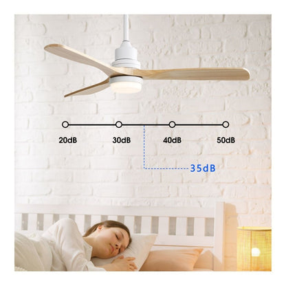 52in. Ceiling Fan with LED Light Kit - 18W - 800 Lumens - Color Selectable - Remote Control