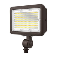 LED Mini Flood Light - Wattage Adjustable 40W/50W/60W - Color Tunable - Bronze Finish - Adjustable Knuckle Mount - LumeGen